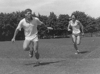 Will Atkinson tries to catch Pete Stepney