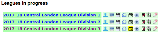 league secretary view - upload fixtures